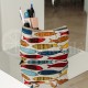 Colourful half-linen cosmetic bag "Fish"